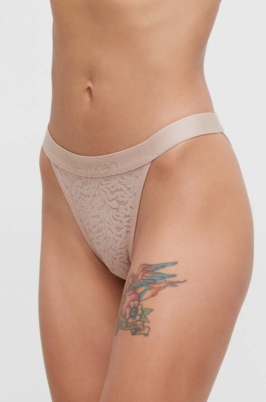 

Бикини Calvin Klein Underwear в бежово, Бежов