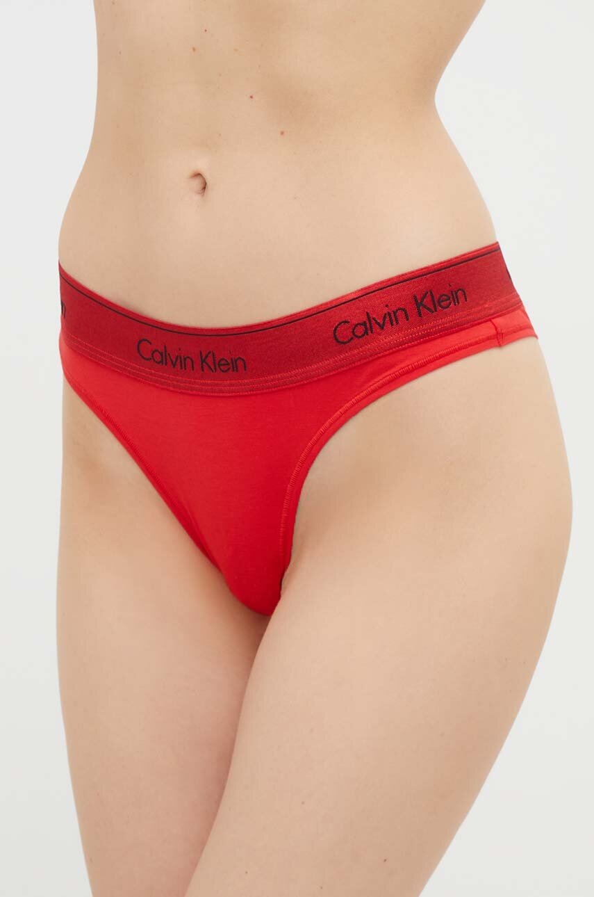 

Бикини тип бразилиана Calvin Klein Underwear в червено, Червен