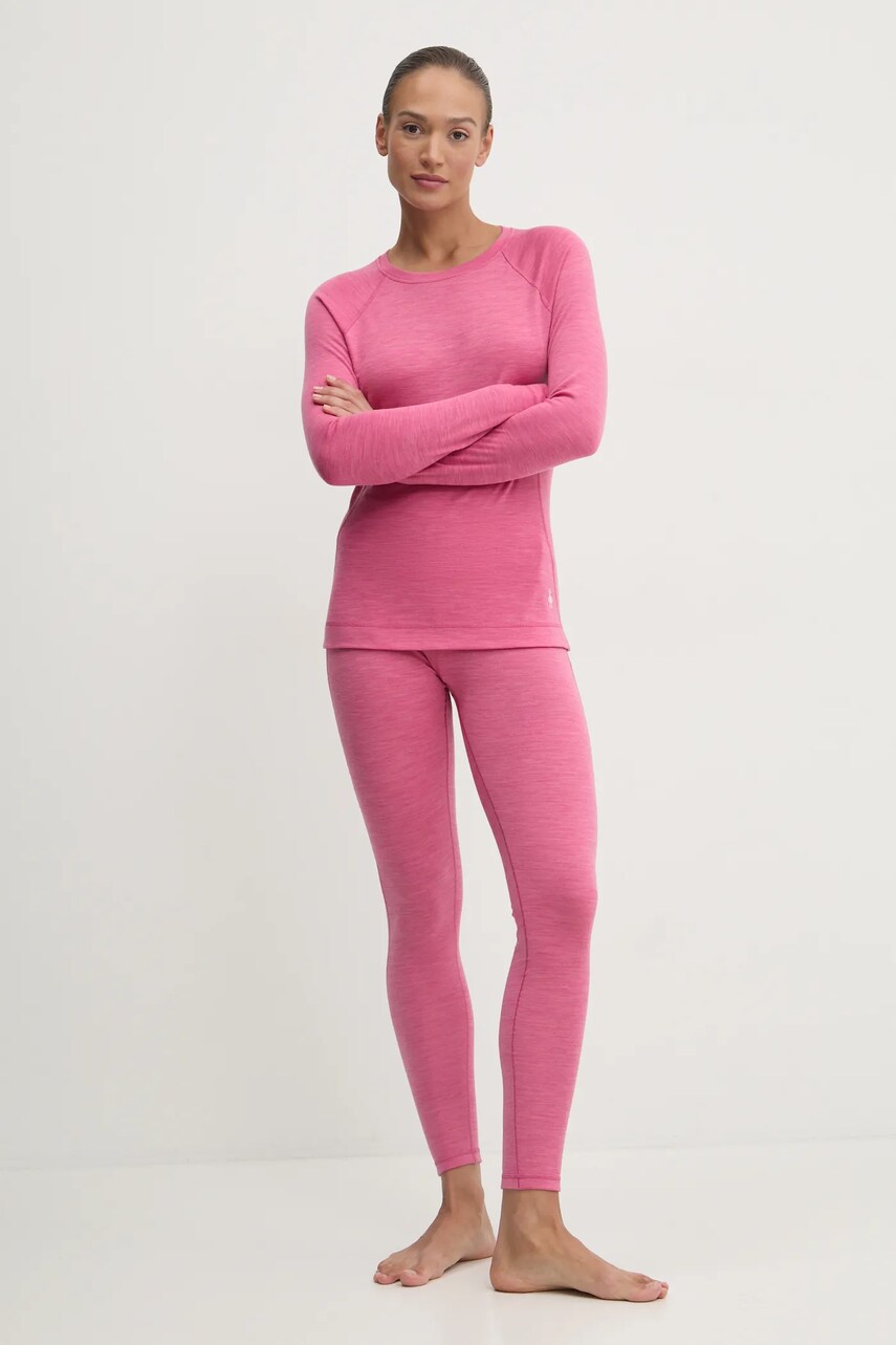 Функциональные леггинсы Smartwool Classic Thermal Merino цвет розовый Функциональные леггинсы Smartwool Classic Thermal Merino цвет розовый