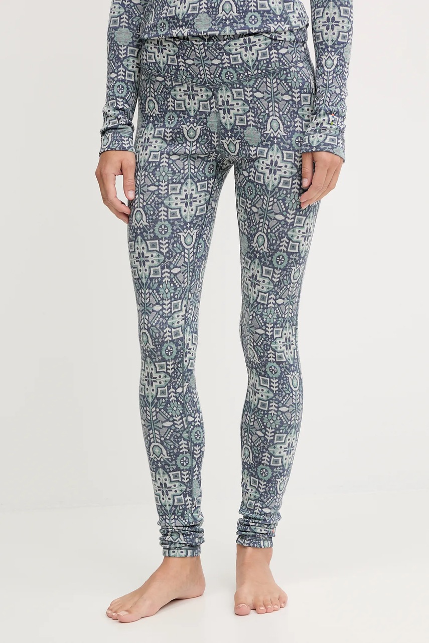 Levně Funkční legíny Smartwool Classic Thermal Merino fialová barva, SW018809