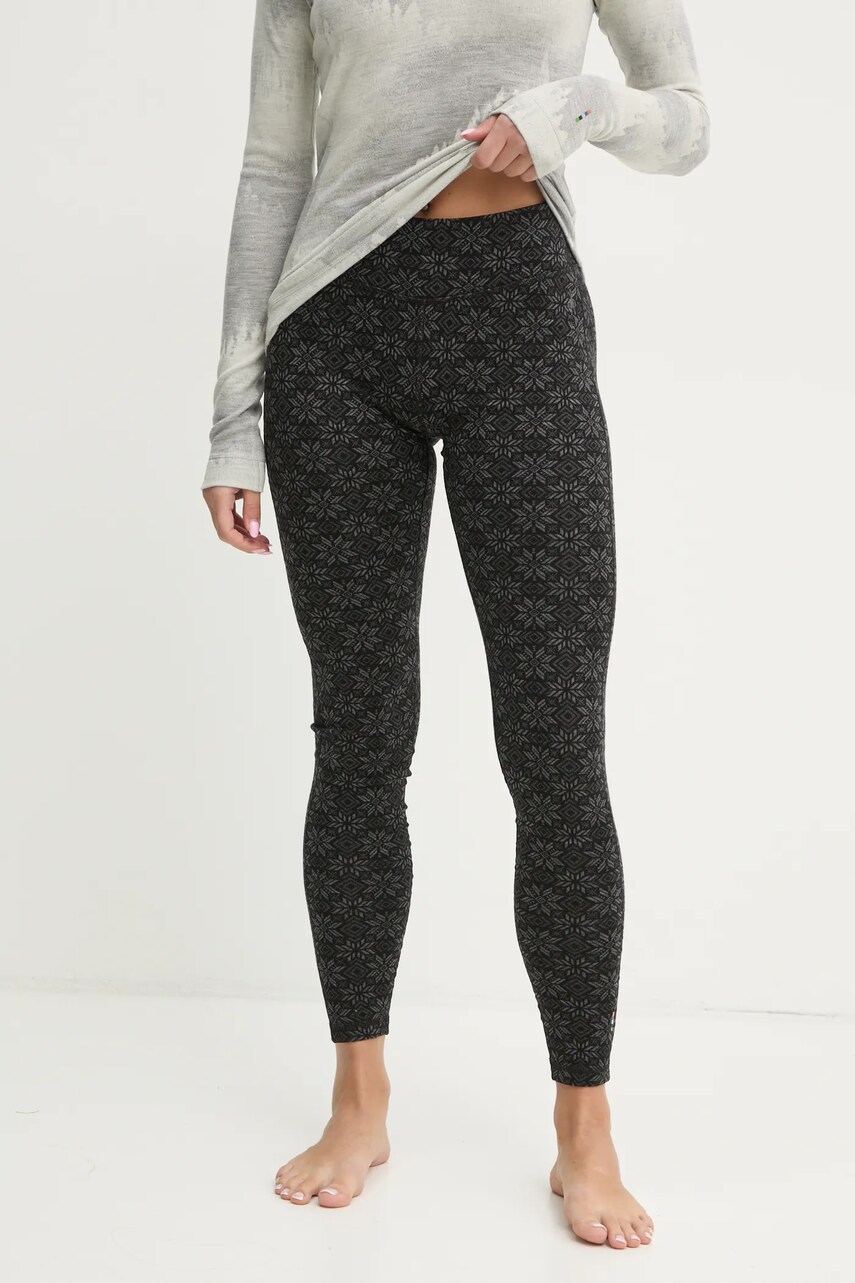 Smartwool jambiere funcționale Classic Thermal Merino culoarea negru
