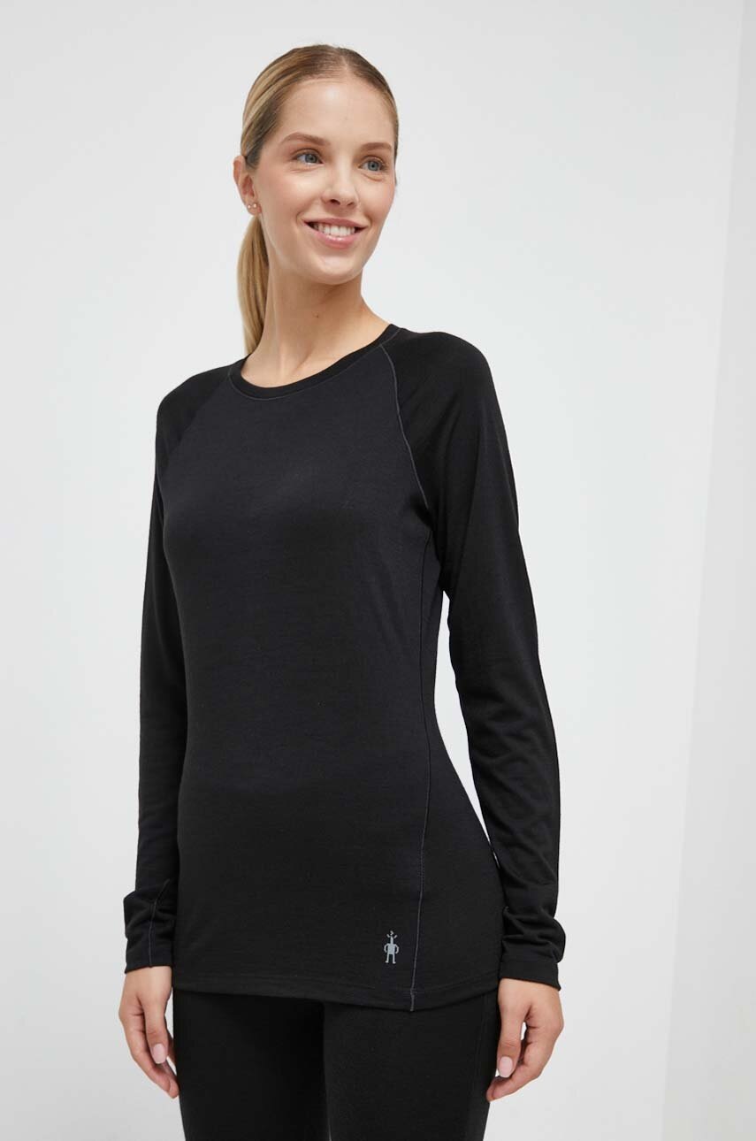 Ισοθερμικό μακρυμάνικο Smartwool Classic All-Season Merino χρώμα: μαύρο, SW016913 φωτογραφία