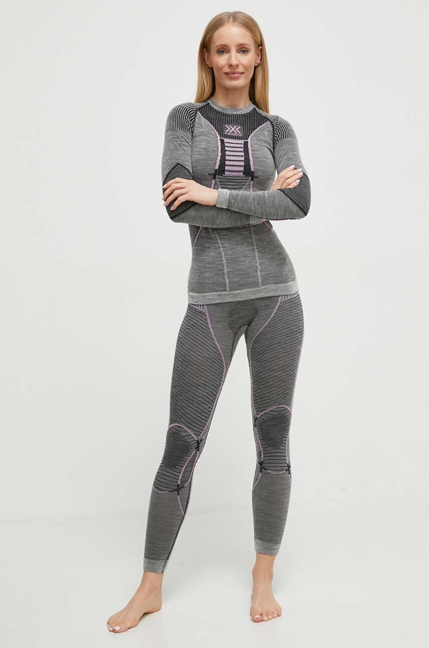 Ισοθερμικό κολάν X-Bionic Merino 4.0 χρώμα: γκρι φωτογραφία