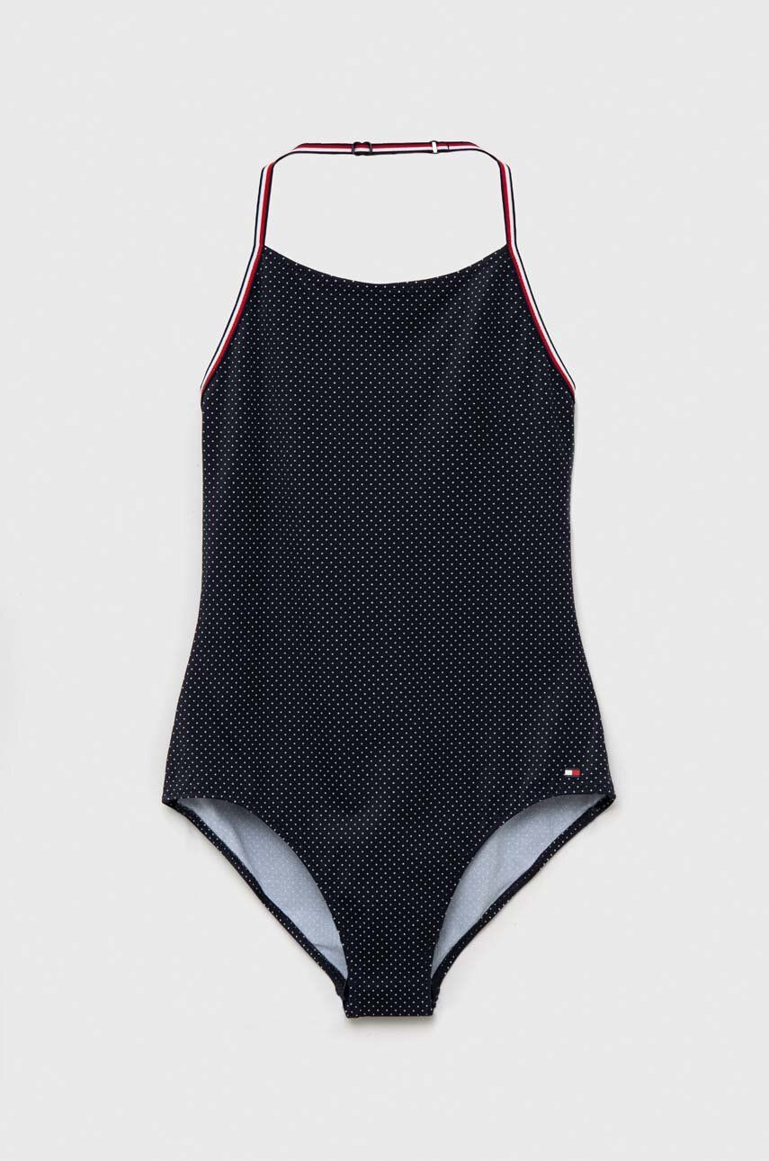 Jednodílné dětské plavky Tommy Hilfiger tmavomodrá barva - námořnická modř -  Hlavní materiál: 
