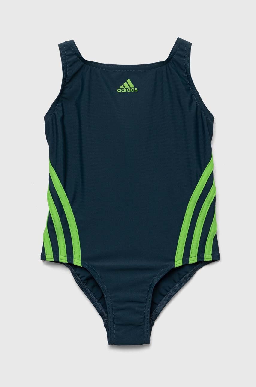 Детский слитный купальник adidas Performance цвет зелёный Детский слитный купальник adidas Performance цвет зелёный