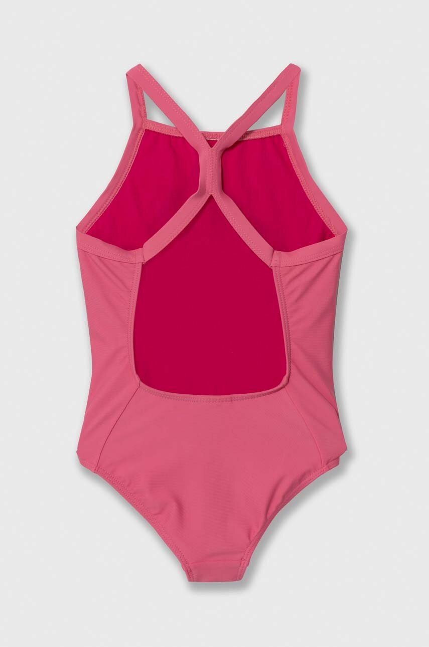 Дитячий купальник adidas Performance колір рожевий
