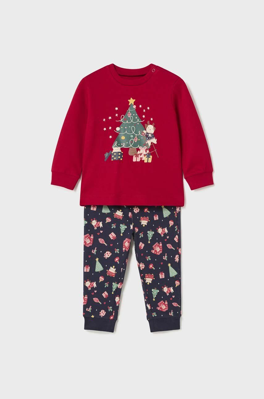 Mayoral pijamale pentru bebelusi culoarea rosu, cu imprimeu