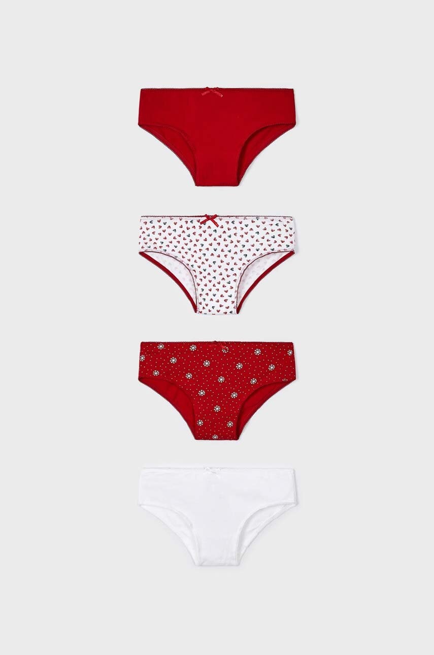 Детские трусы Mayoral 4 шт цвет красный Детские трусы Mayoral 4 шт цвет красный