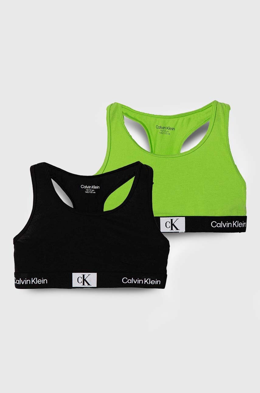 

Детски спортен сутиен Calvin Klein Underwear (2 броя) в зелено, Зелен