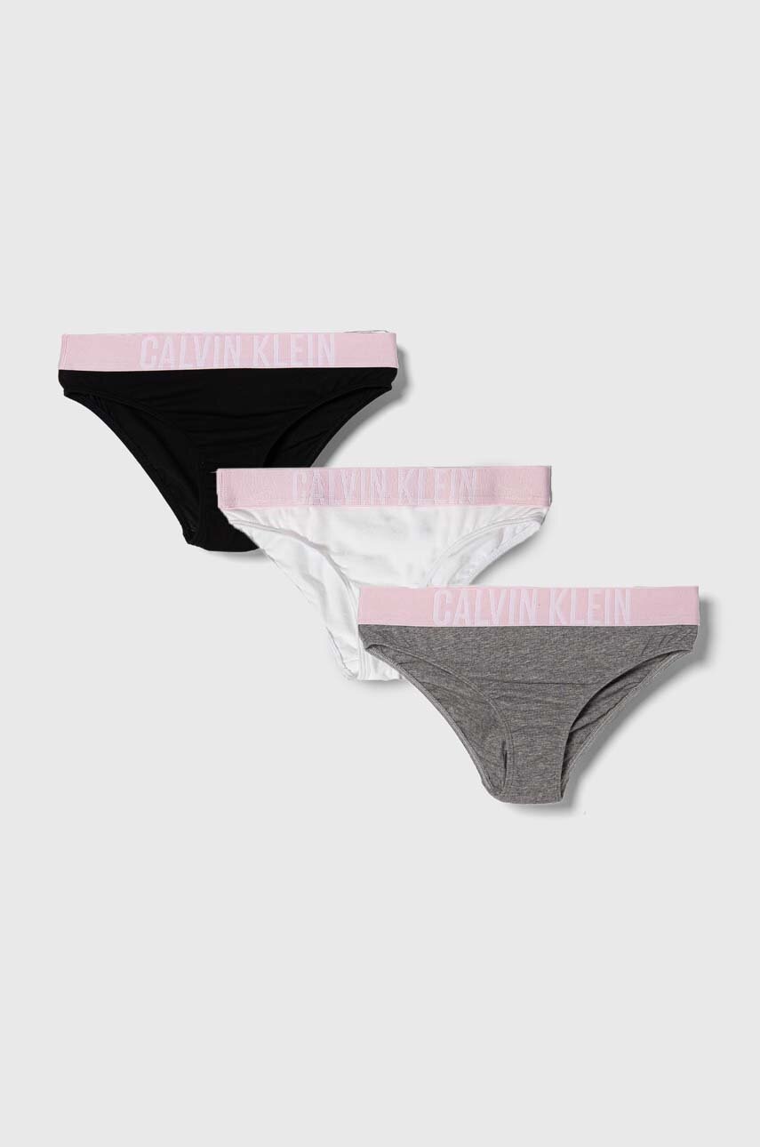 

Детски бикини Calvin Klein Underwear (3 броя) в сиво, Сив