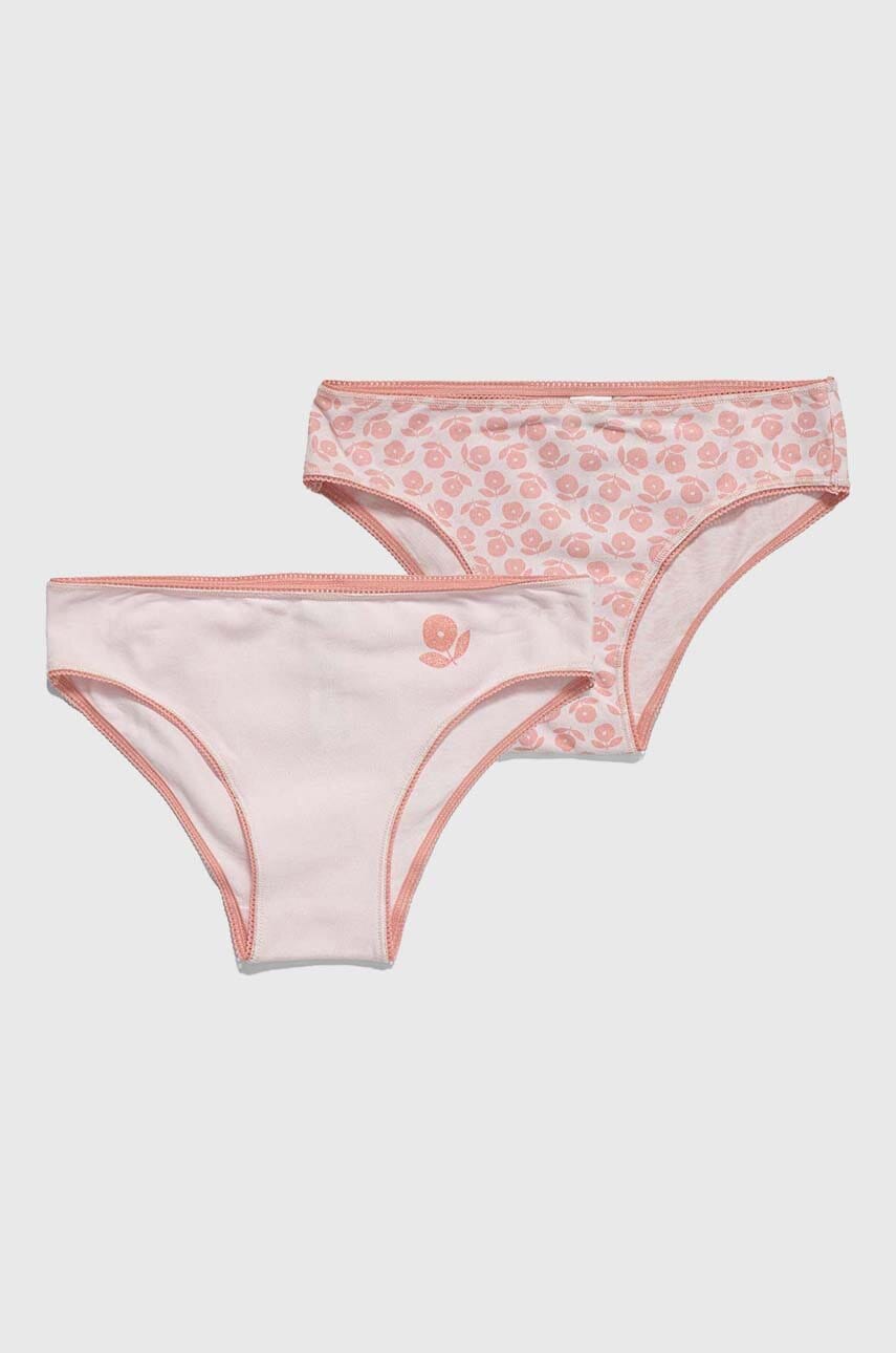 Детские трусы United Colors of Benetton 2 шт цвет розовый Детские трусы United Colors of Benetton 2 шт цвет розовый