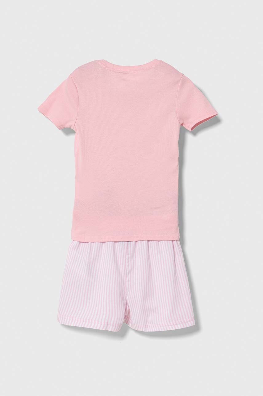 Детская пижама Polo Ralph Lauren цвет розовый узор