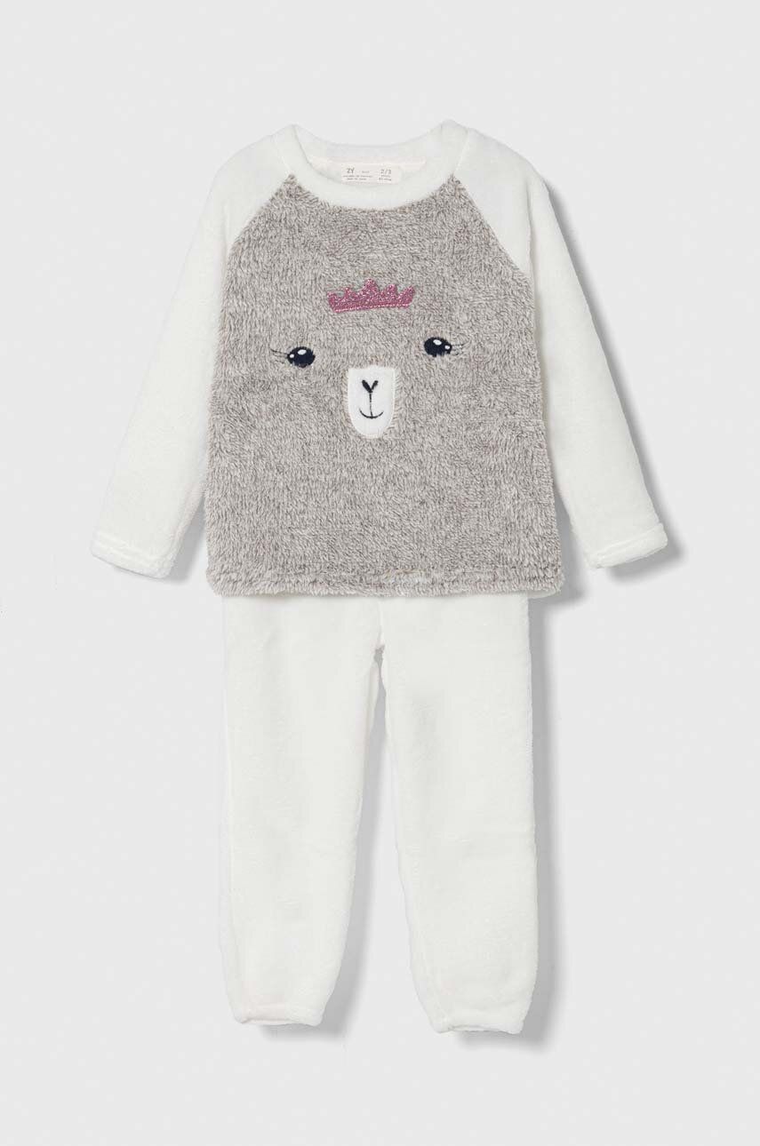 Levně Dětské pyžamo zippy bílá barva