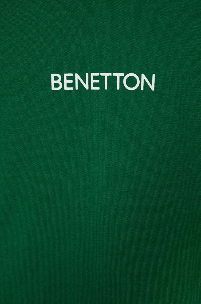 United Colors Of Benetton Pijamale De Bumbac Pentru Copii Culoarea Verde, Cu Imprimeu