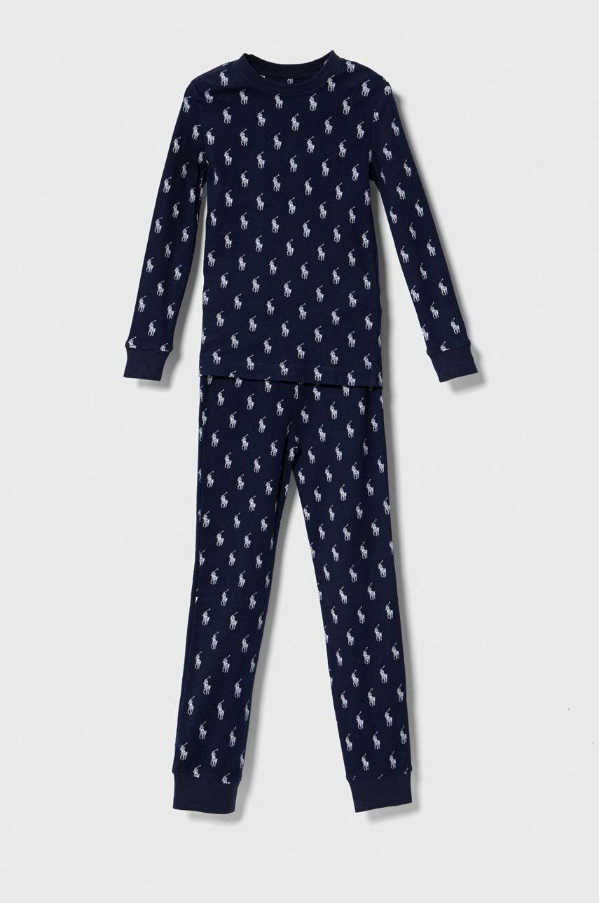Levně Dětské bavlněné pyžamo Polo Ralph Lauren tmavomodrá barva