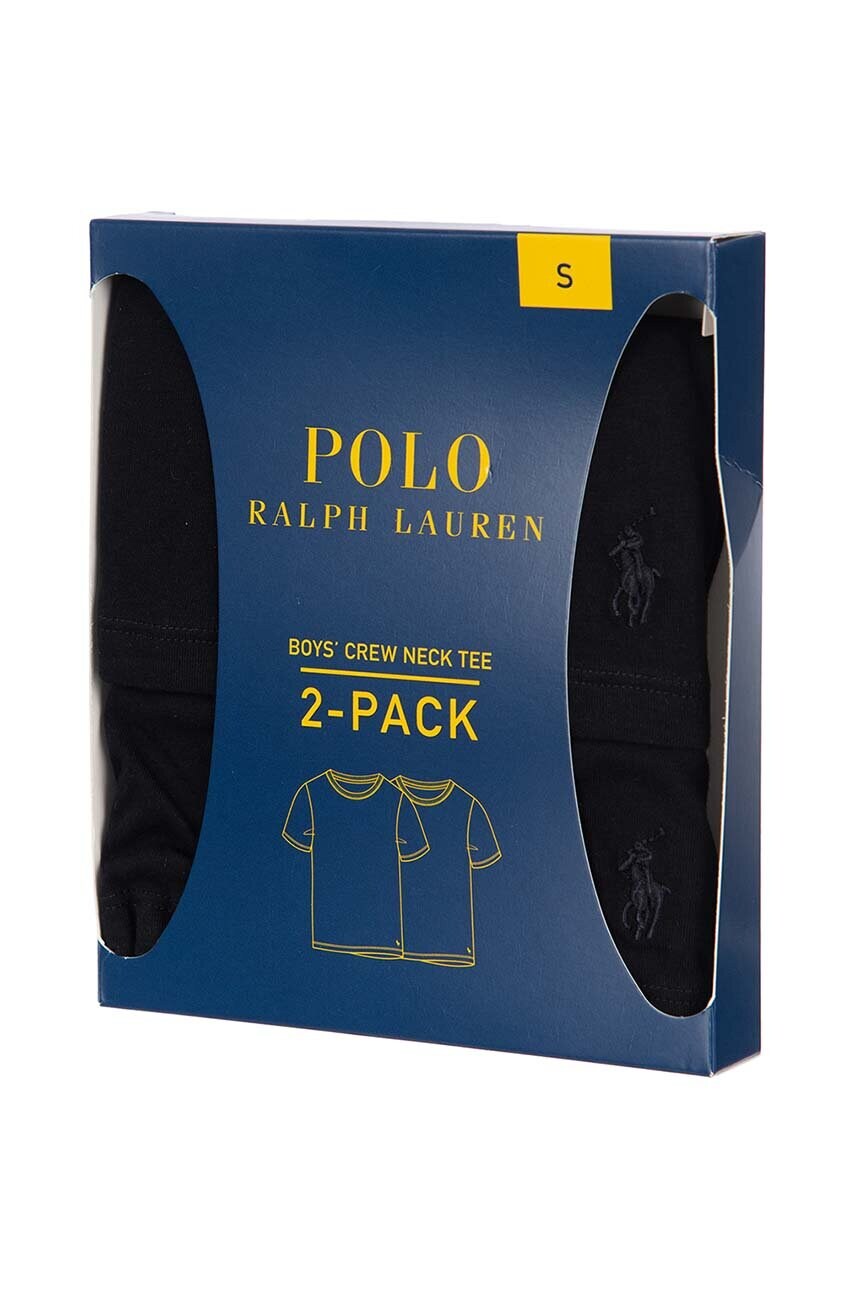 

Піжама Polo Ralph Lauren 2-pack колір чорний однотонний