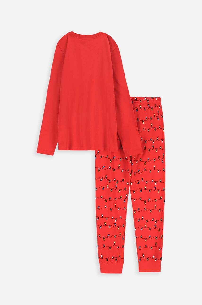 Coccodrillo Pijamale De Bumbac Pentru Copii Culoarea Rosu, Modelator