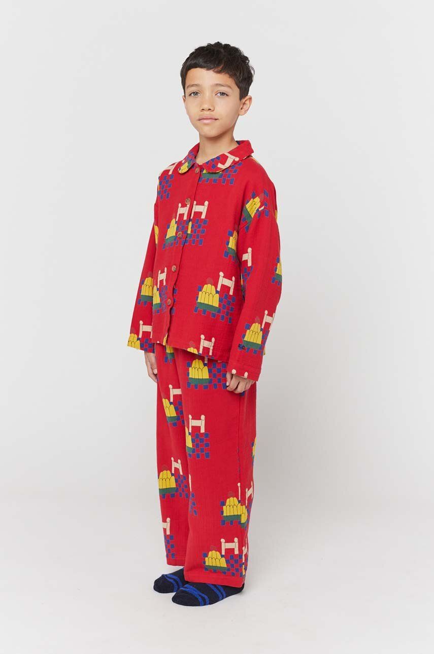 Bobo Choses pijama copii culoarea rosu, modelator