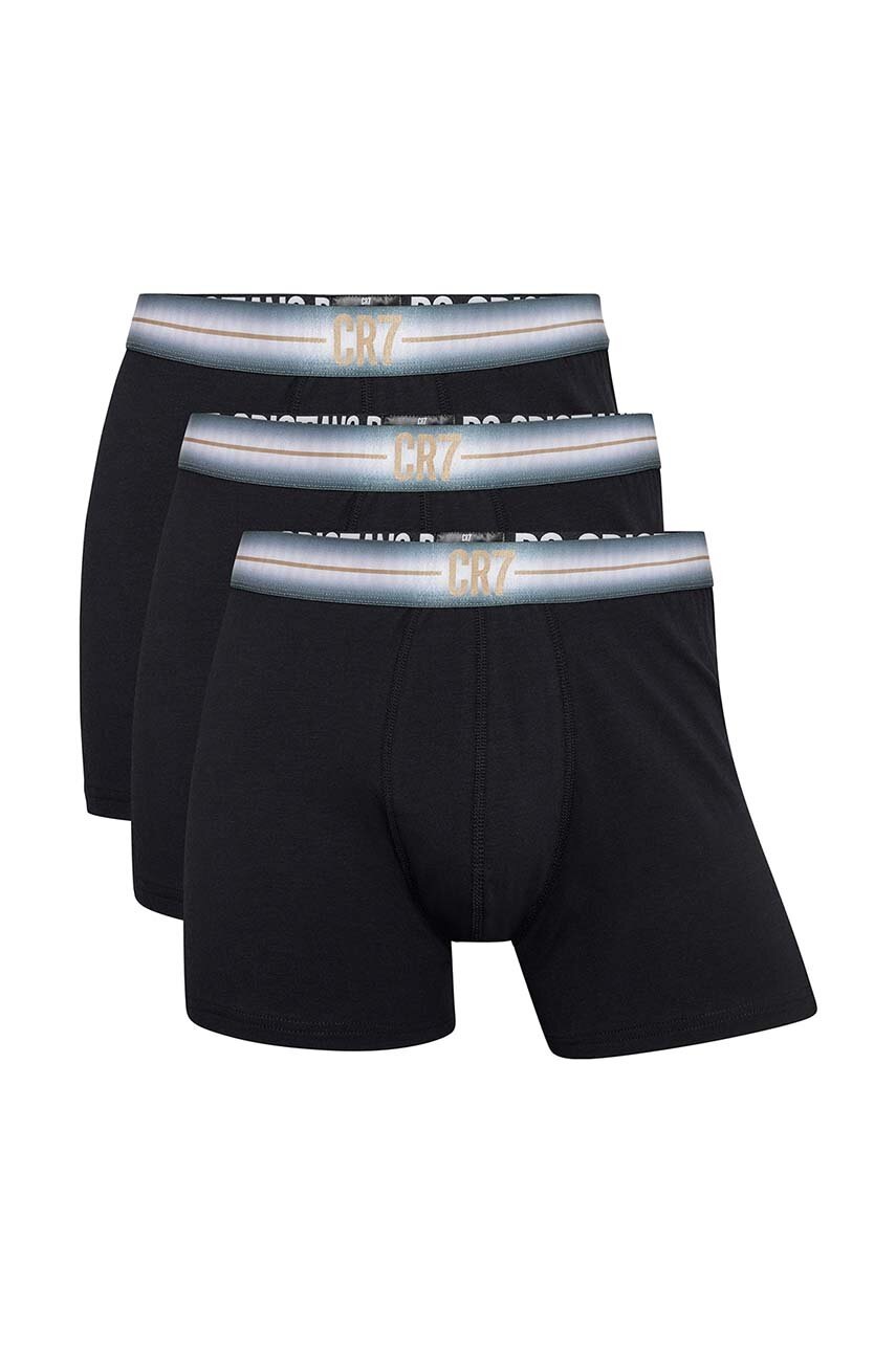 CR7 Cristiano Ronaldo Boxeri De Bumbac 3-pack Culoarea Negru