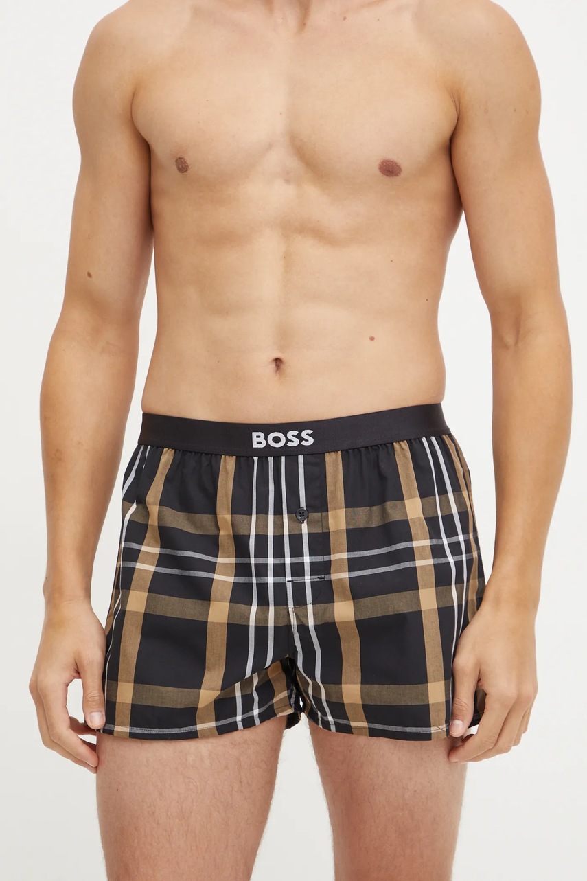 Хлопковые боксёры BOSS 2 шт цвет чёрный Хлопковые боксёры BOSS 2 шт цвет чёрный