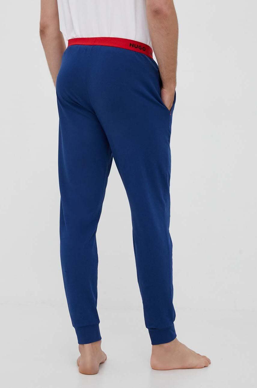 HUGO Pantaloni De Pijama Barbati, Culoarea Albastru Marin, Neted