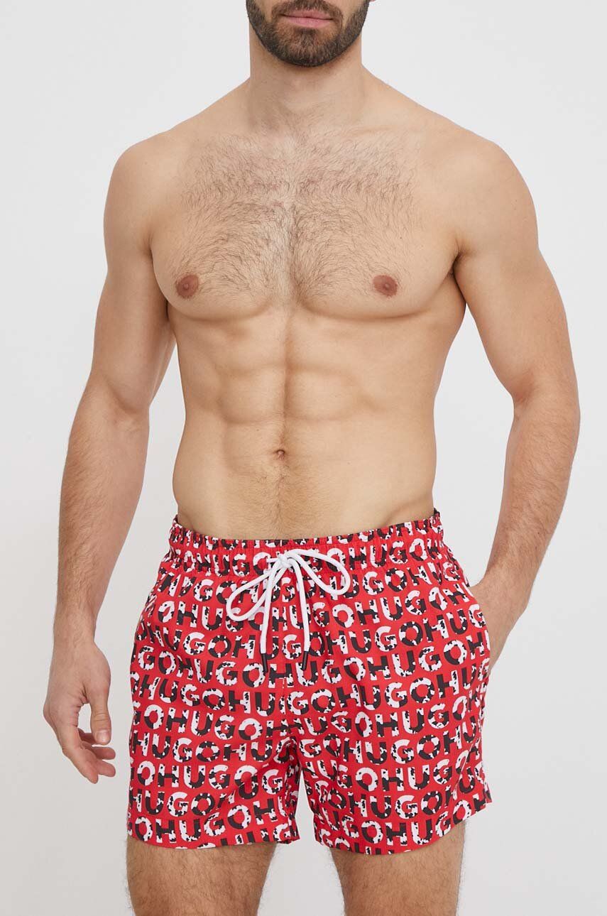 HUGO pantaloni scurti de baie culoarea rosu - Shoppu.ro
