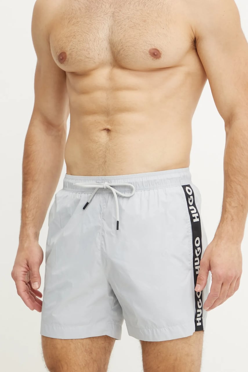 Купальные шорты HUGO цвет серый Купальные шорты HUGO цвет серый