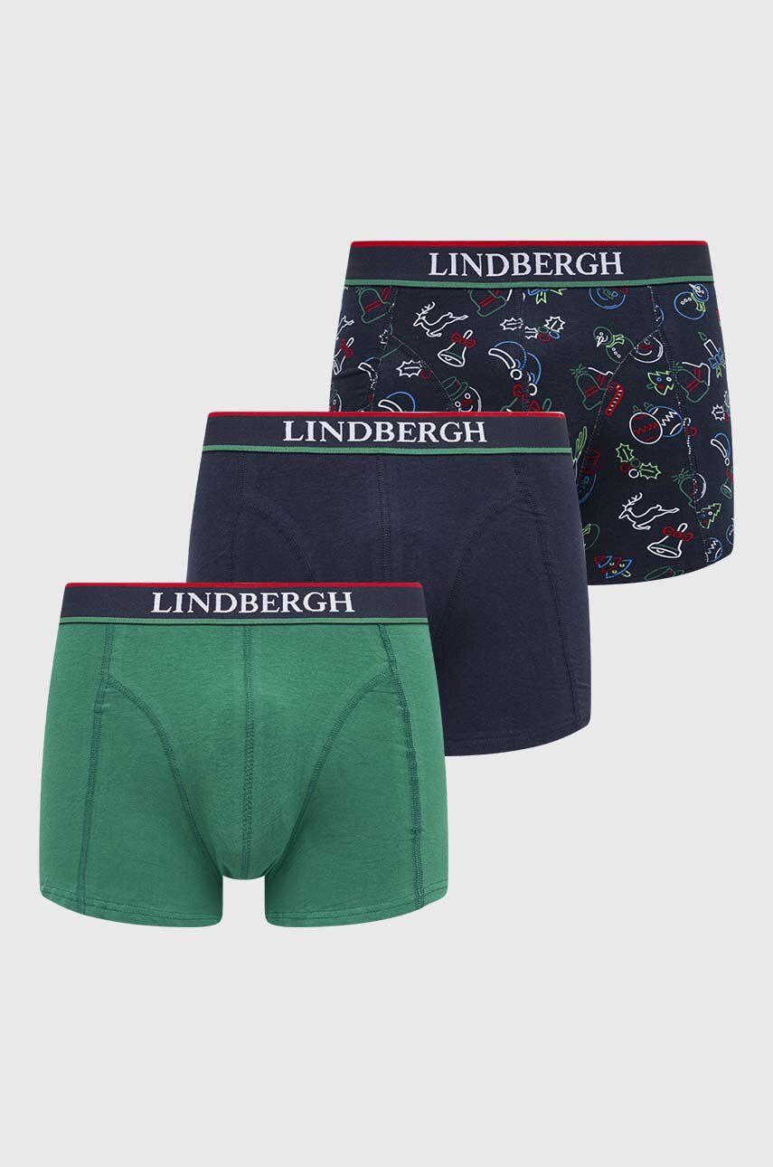 E-shop Boxerky Lindbergh 3-pack pánské, černá barva