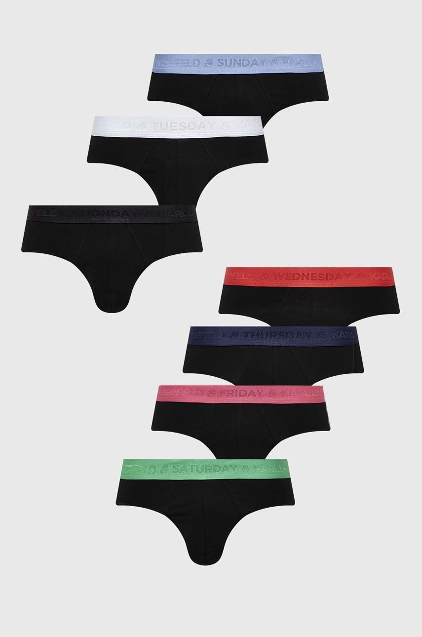 Spodní prádlo Karl Lagerfeld 7-pack pánské, černá barva - černá -  95 % Organická bavlna