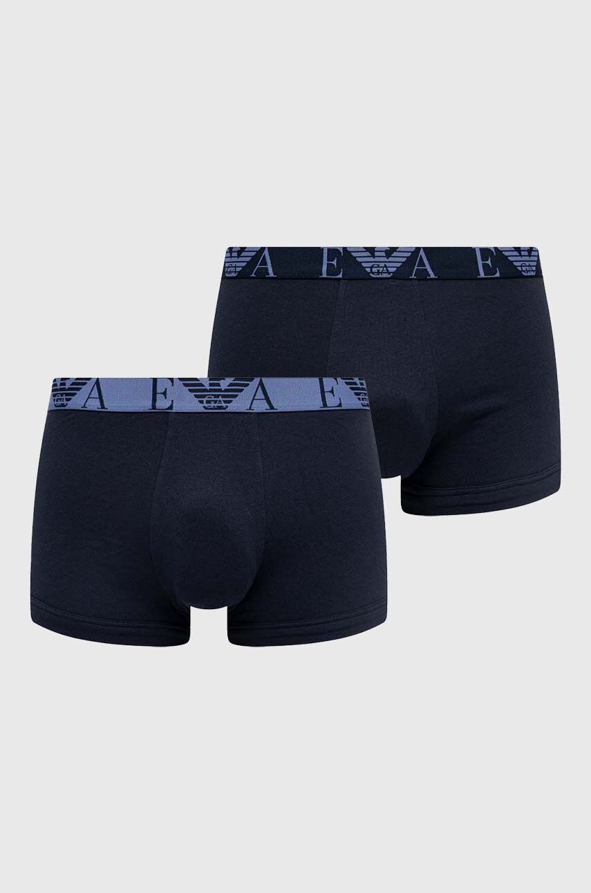 Levně Boxerky Emporio Armani Underwear 3-pack pánské, tmavomodrá barva