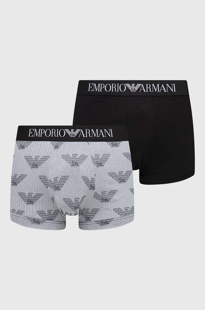 Boxerky Emporio Armani Underwear 2-pack pánské, tmavomodrá barva