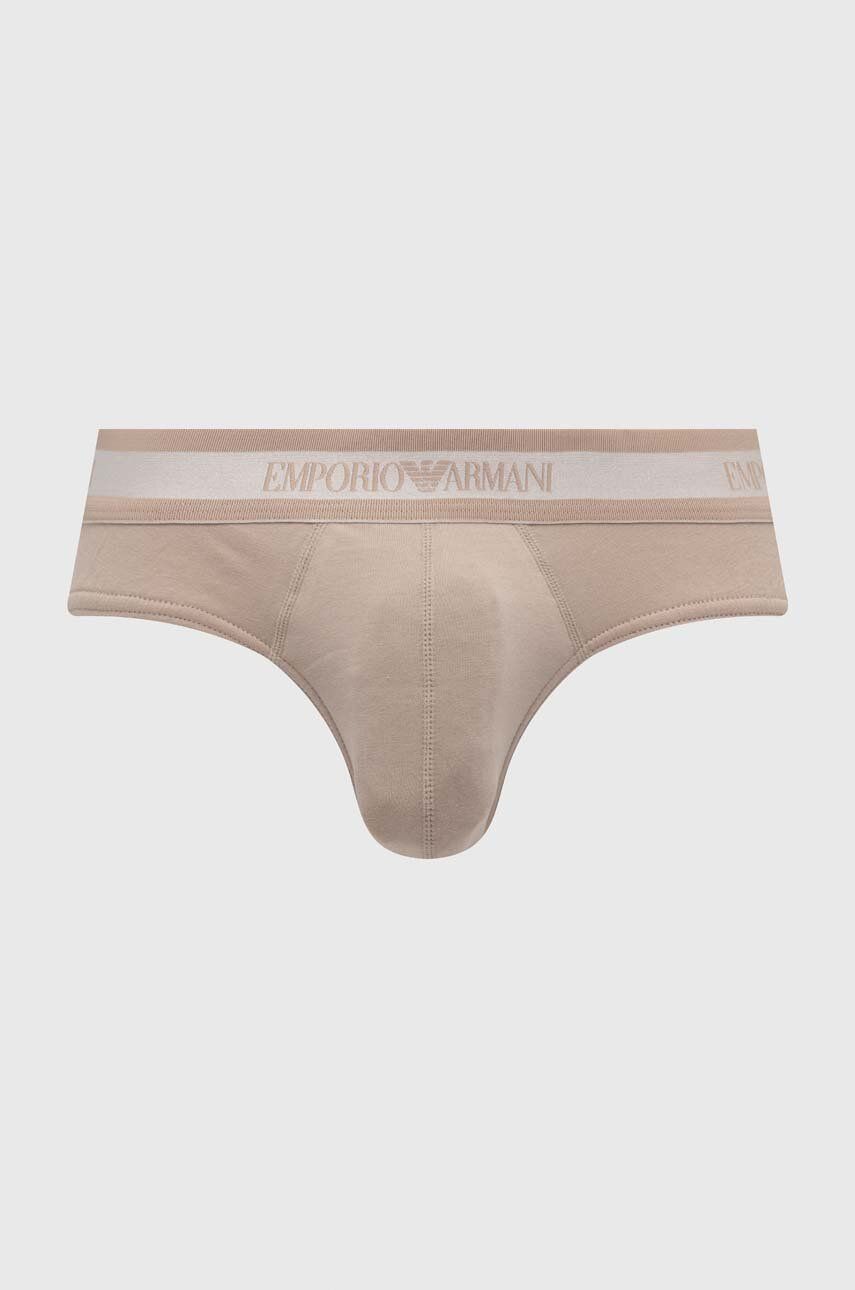 Emporio Armani Underwear Slip Barbati, Culoarea Bej