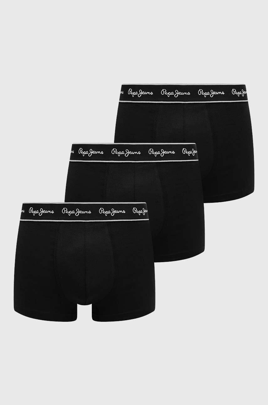 Pepe Jeans Boxeri 3-pack Barbati, Culoarea Negru