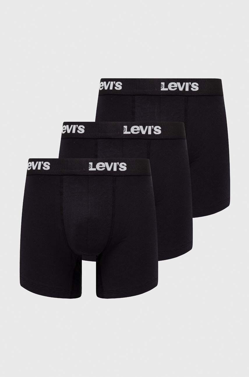 Levi's boxeri 3-pack barbati, culoarea negru