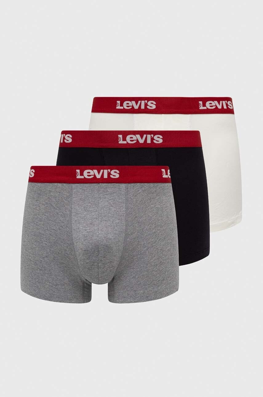 Levi\'s boxeri 3-pack barbati, culoarea negru