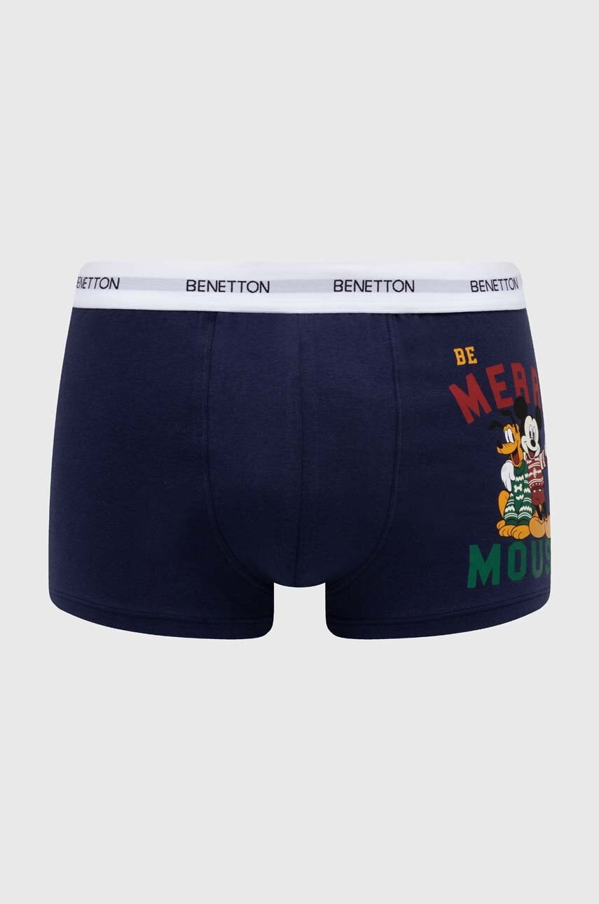 Levně Boxerky United Colors of Benetton x Disney pánské, tmavomodrá barva