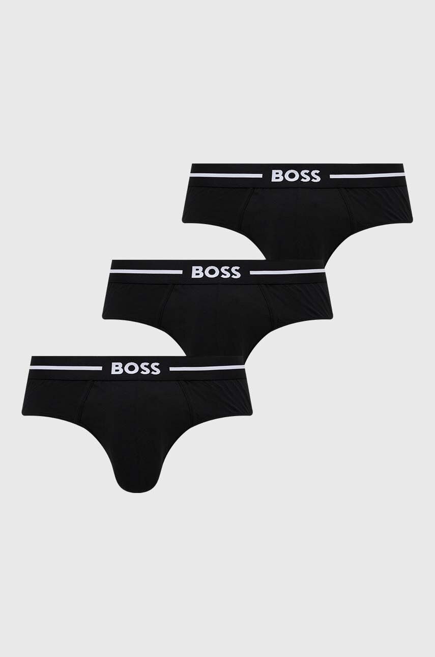 Levně Spodní prádlo BOSS 3-pack pánské, černá barva