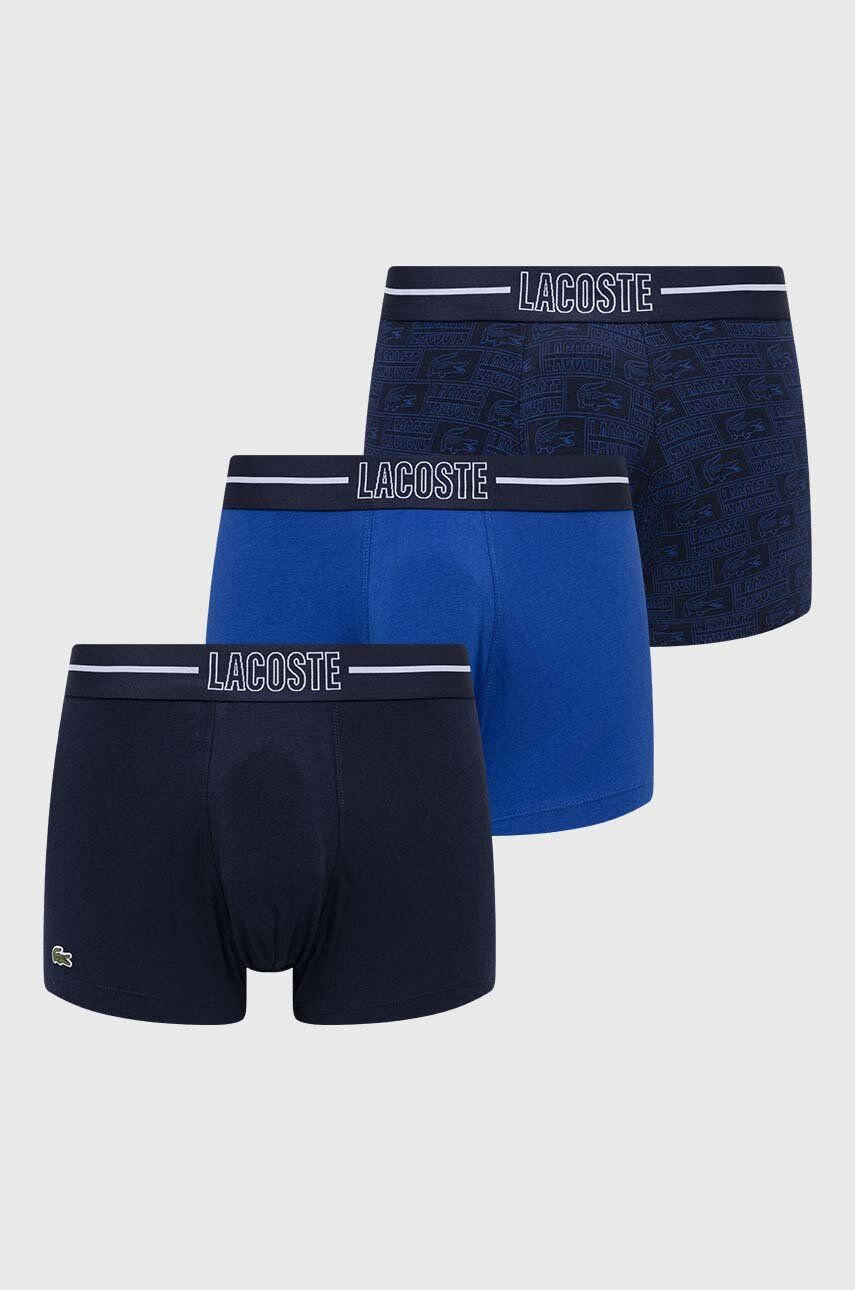Lacoste boxeri 3-pack barbati, culoarea albastru marin