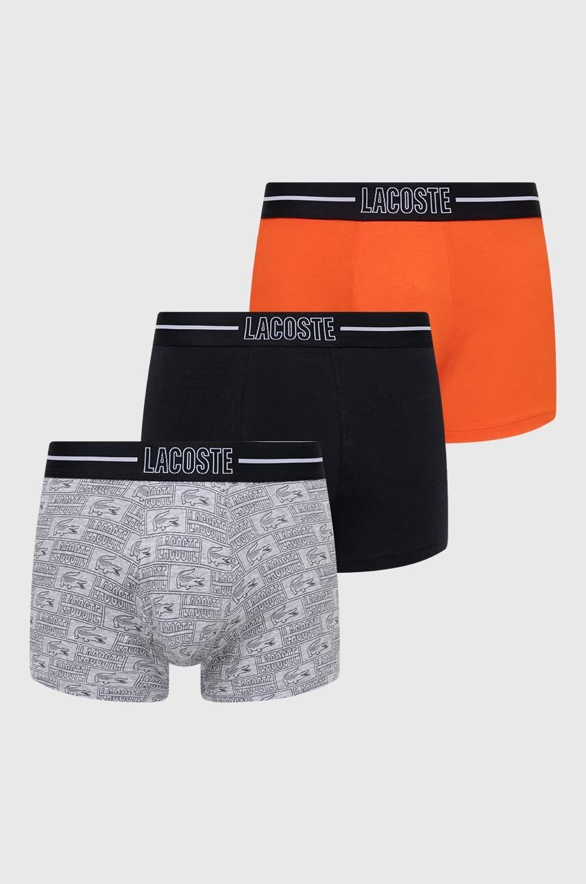 

Боксери Lacoste 3-pack чоловічі колір сірий