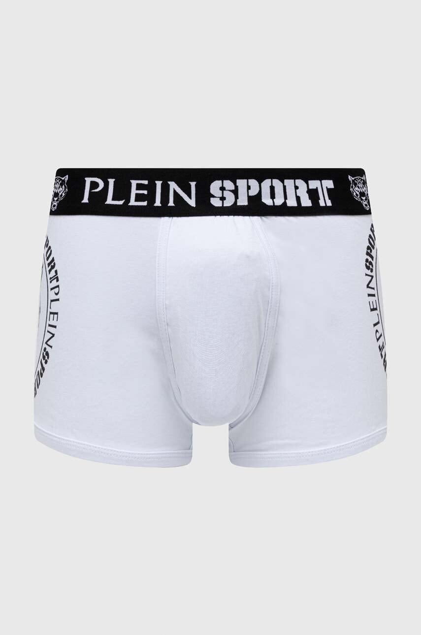 E-shop Boxerky PLEIN SPORT pánské, bílá barva