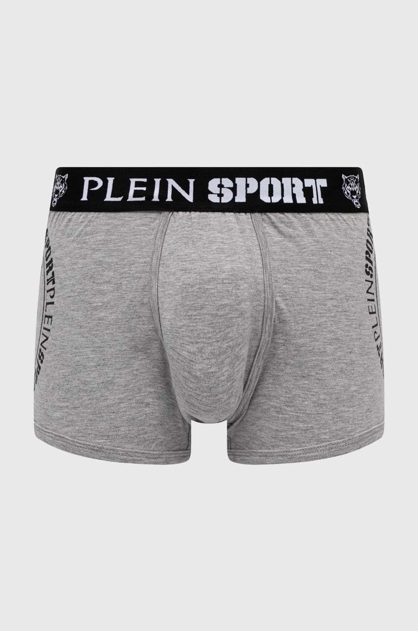 Levně Boxerky PLEIN SPORT pánské, šedá barva