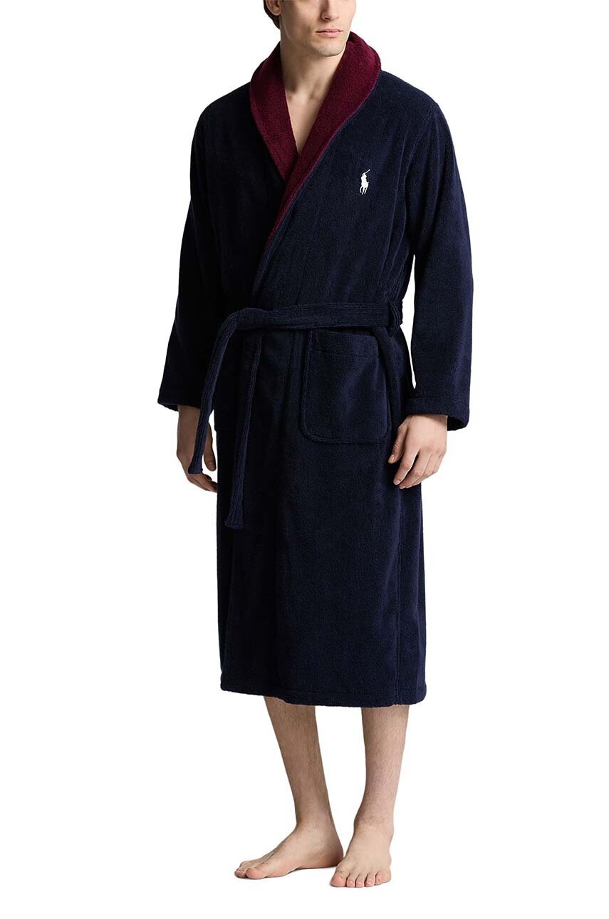 

Памучен халат Polo Ralph Lauren в тъмносиньо, Тъмносин