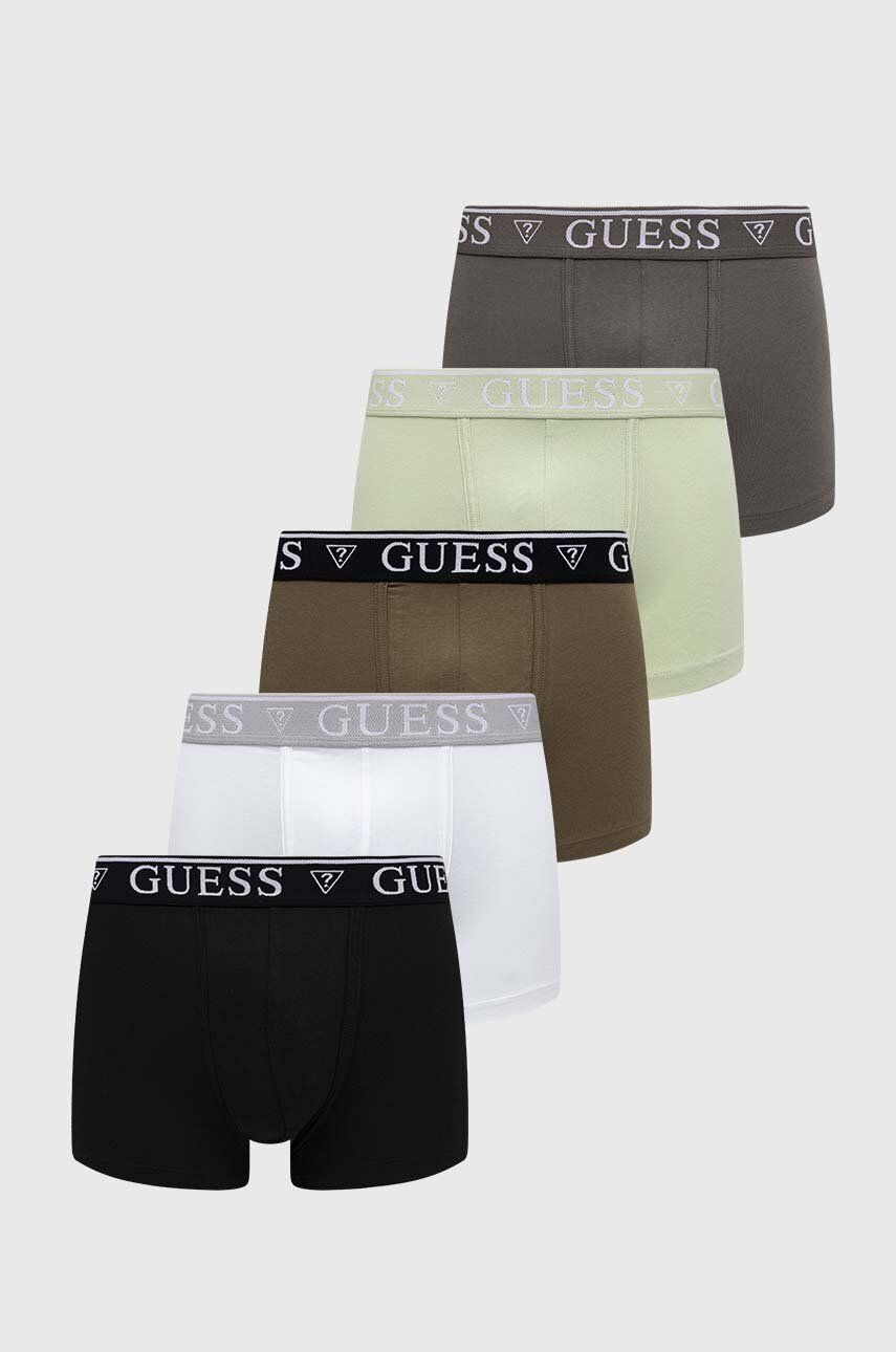 E-shop Boxerky Guess 5-pack pánské, zelená barva, U3BG16 K6YW1