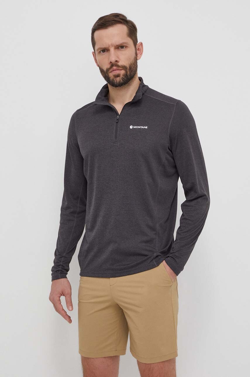 Montane longsleeve funcțional Dart Zip culoarea gri