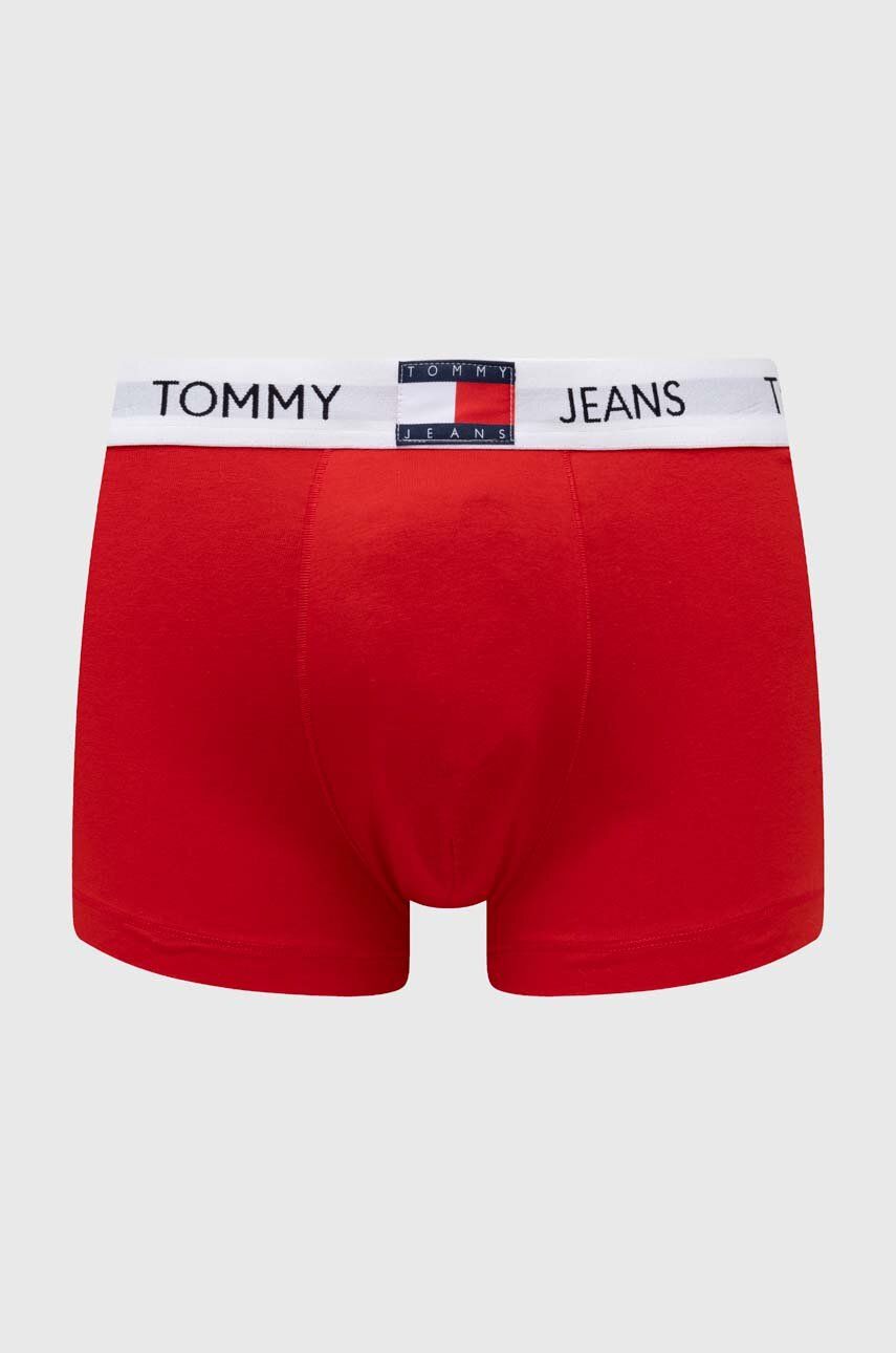Levně Boxerky Tommy Jeans pánské, červená barva