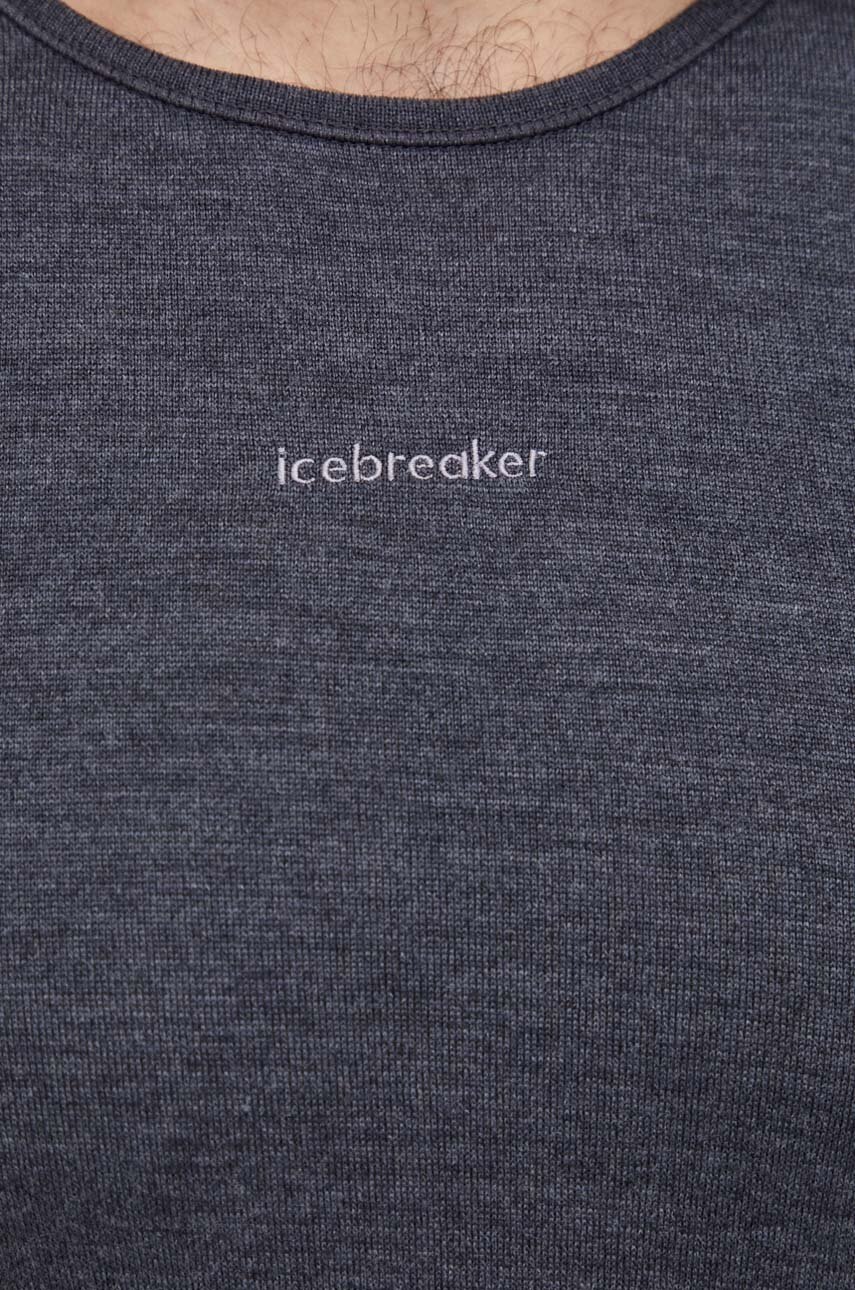 Ισοθερμικό μακρυμάνικο Icebreaker ZoneKnit 260 χρώμα: μαύρο φωτογραφία