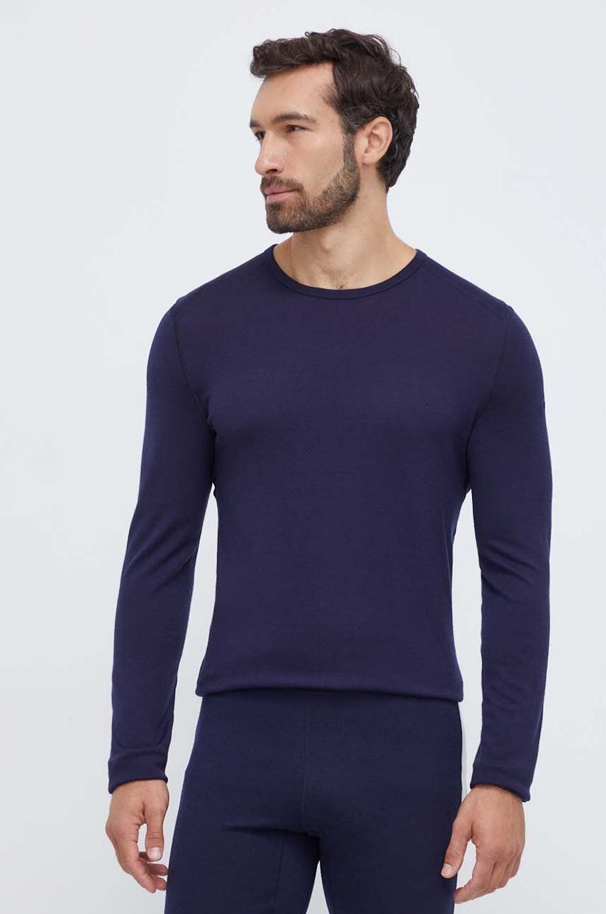 Icebreaker longsleeve funcțional Merino 260 Tech culoarea albastru marin