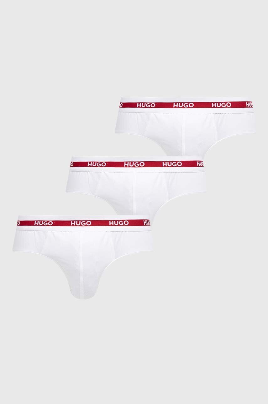 Levně Spodní prádlo HUGO 3-pack pánské, bílá barva, 50503100