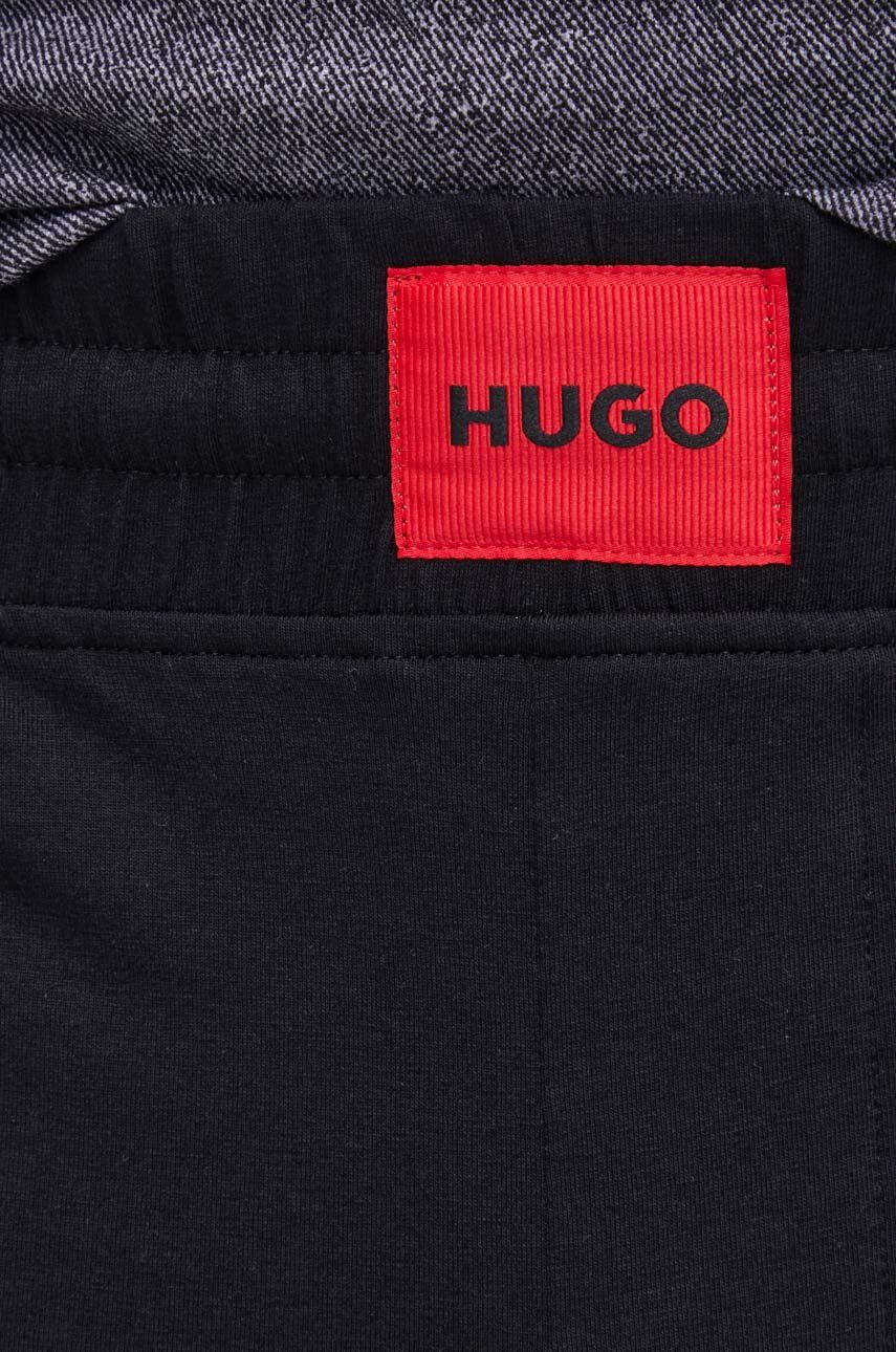 HUGO piżama męska kolor czarny melanżowa
