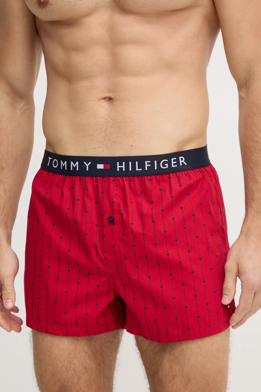 

Памучни боксерки Tommy Hilfiger в червено, Червен